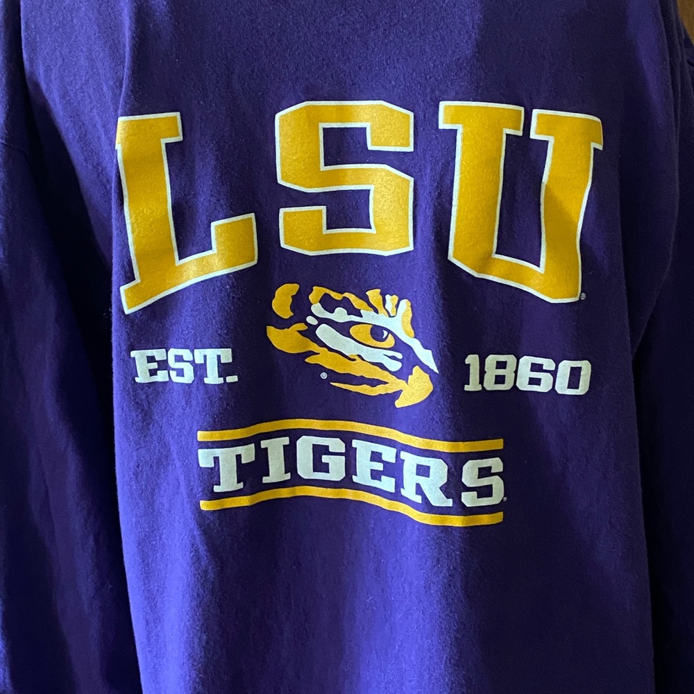Vintage LSU Long Sleeve 100% Cotton T-shirt~Size L